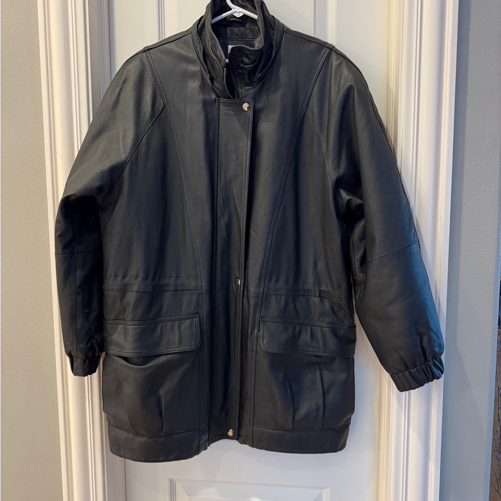 Liz Baker Black Military Field Jacket